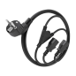 Câble d'alimentation CPU Aisens - CEE7/M-2xC13/H - 1,8 m - Couleur Noir