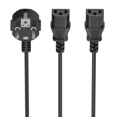 Câble d'alimentation CPU Aisens - CEE7/M-2xC13/H - 3m - Couleur Noir