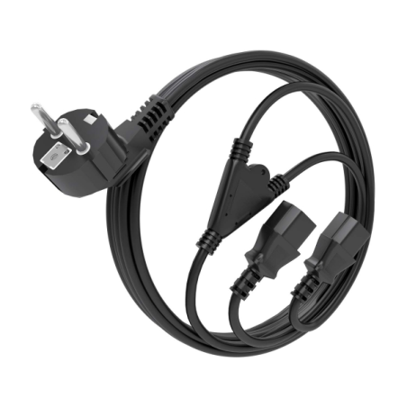 Câble d'alimentation CPU Aisens - CEE7/M-2xC13/H - 3m - Couleur Noir