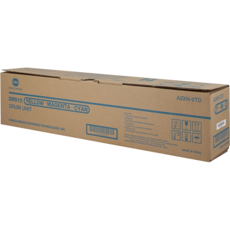 Tambour d'image d'origine Konica Minolta DR512 - DR512CMY/A2XN0TD (tambour)