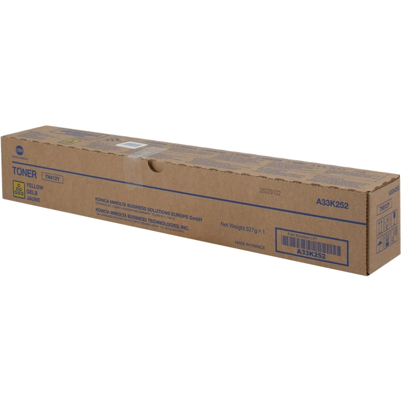 Konica Minolta TN512 Cartouche de toner jaune d'origine - TN512Y/A33K252