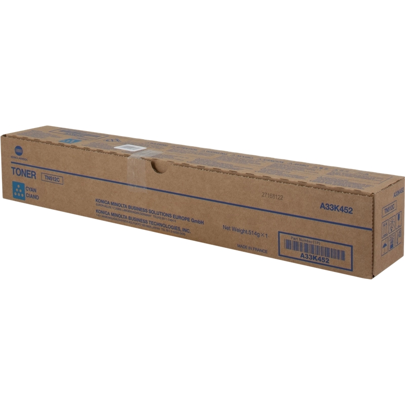 Konica Minolta TN512 Cartouche de toner cyan d'origine - TN512C/A33K452