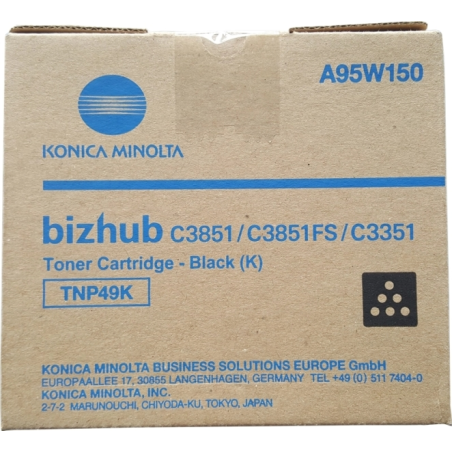 Konica Minolta TNP49 Cartouche de toner noir d'origine - TNP49K/A95W150