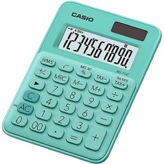 calculatrice Casio verte touches tax