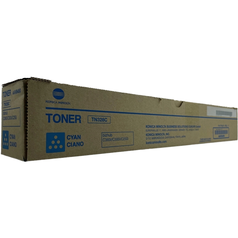 Cartouche de toner cyan d'origine Konica Minolta TN328 - AAV8450/TN328C
