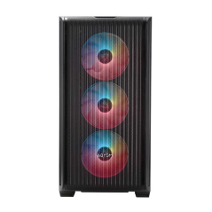 Abysm Danube Kamp BX300 Boîtier Tour Noir ATX, ITX, Micro ATX - Côté Verre Trempé - 3,5" et 2,5" - USB-A, USB-C et Audio - 4 Ven