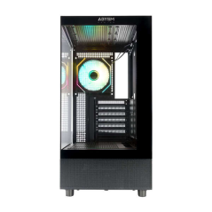 Abysm Danube Sava H400 Boîtier Tour Noir ATX, ITX, Micro ATX - Verre Trempé Latéral et Avant - 3,5" et 2,5" - USB-A, USB-C et Au