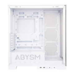 Abysm Danube Sava H500 Boîtier tour ATX, ITX, Micro ATX blanc - Verre trempé latéral et avant - 3,5" et 2,5" - USB-A, USB-C et a