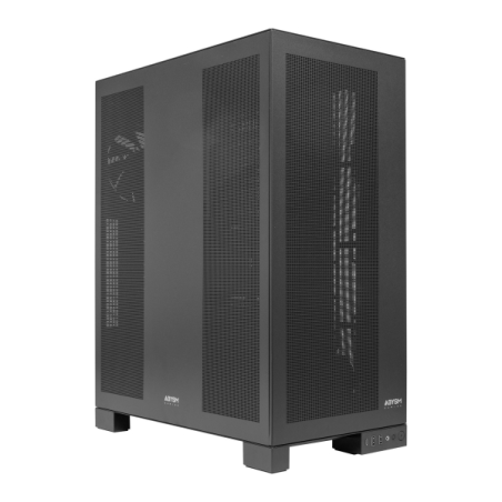 Boîtier tour pour station de travail Abysm AI Pro 100 EATX, ATX, Micro ATX, ITX - Panneaux métalliques - 3,5" et 2,5" - USB-A, U