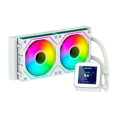 Kit de refroidissement liquide Abysm Oceanic LCD 240 ARGB - 2 ventilateurs 120 mm - Éclairage ARGB - Écran LCD 2,8" - Pompe 2500