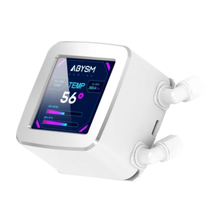 LOT de 4 Kit de refroidissement liquide Abysm Oceanic LCD 360 ARGB - 3 ventilateurs 120 mm - Éclairage ARGB - Écran LCD 2,8" - P
