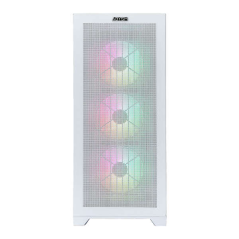 Abysm Gaming Danube Mura Blanc BX300 ARGB ATX, EATX, ITX, boîtier tour micro ATX - Côté Verre Trempé - 3,5" et 2,5" - USB-C 3.2,