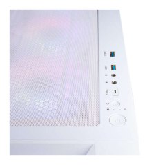 Abysm Gaming Danube Mura Blanc BX300 ARGB ATX, EATX, ITX, boîtier tour micro ATX - Côté Verre Trempé - 3,5" et 2,5" - USB-C 3.2,