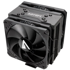Ventilateur CPU Abysm Gaming Snow IV 120 mm avec dissipateur thermique 4 caloducs - Max. 1600rpm - Couleur Noir