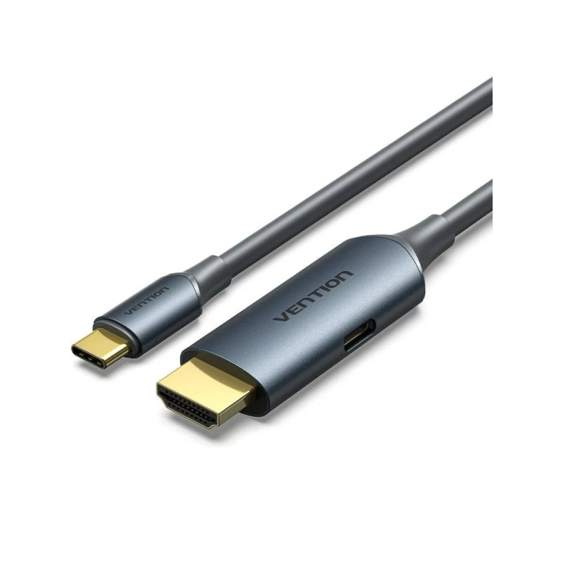 Câble convertisseur Vention HDMI mâle vers USB-C mâle - Résolution 4K - ARC - Longueur 1,5 m - Connecteurs plaqués or - Gaine PV