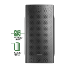 Boîtier minitour Tacens Anima AC6500 - Façade entièrement en mesh - Compatible MicroATX/Mini-ITX - Design minimaliste et élégant