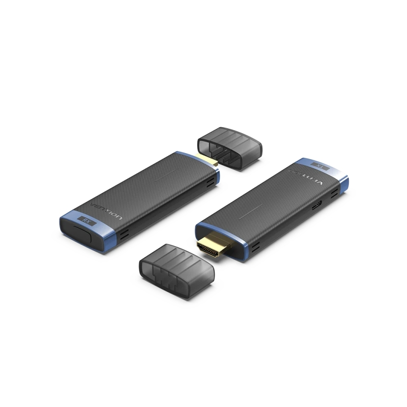 Émetteur et récepteur HDMI sans fil Vention 5 GHz - Résolution Full HD - Portée jusqu'à 40 m - Alimentation USB-C - Noir
