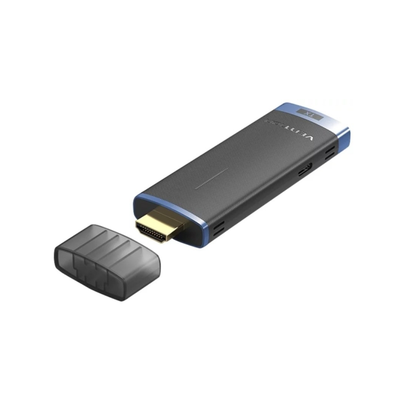 Émetteur HDMI sans fil Vention 5 GHz - Résolution Full HD - Portée jusqu'à 50 m - Alimentation USB-C - Noir et bleu