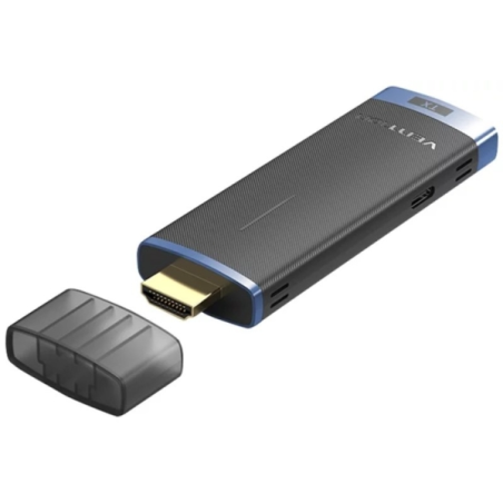 Émetteur HDMI sans fil Vention 5 GHz - Résolution Full HD - Portée jusqu'à 50 m - Alimentation USB-C - Noir et bleu