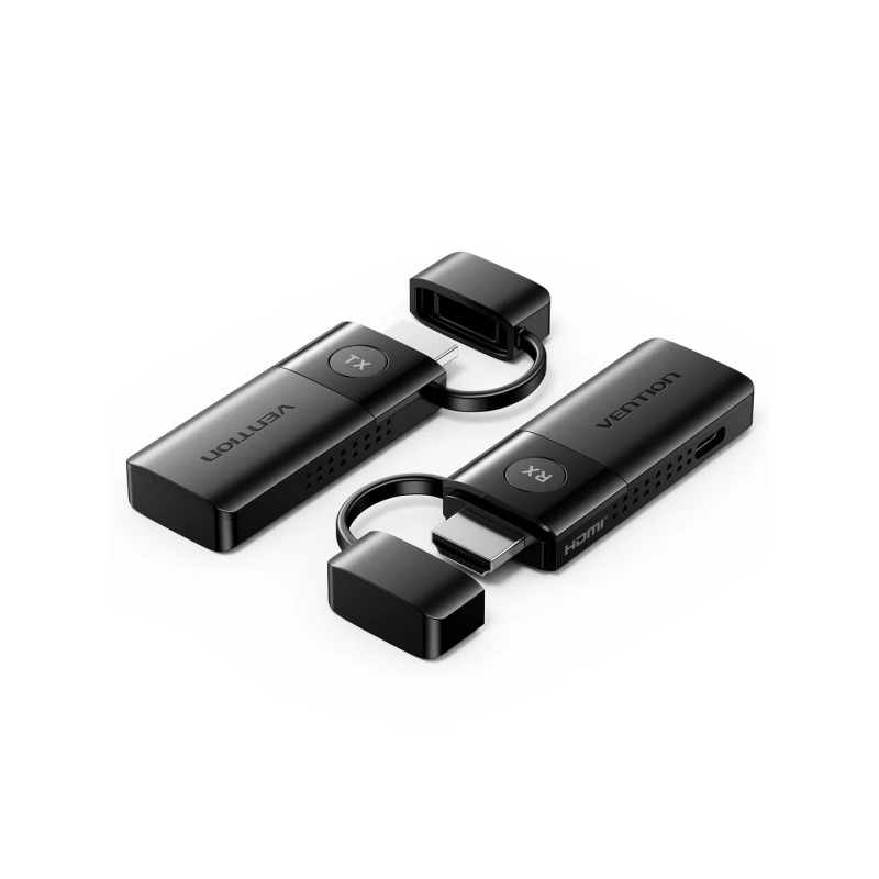 Émetteur et récepteur HDMI sans fil Vention - Résolution Full HD - Portée jusqu'à 50 m - Comprend 2 câbles USB vers USB-C de 0,5