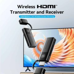 Émetteur et récepteur HDMI sans fil Vention - Résolution Full HD - Portée jusqu'à 50 m - Comprend 2 câbles USB vers USB-C de 0,5