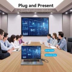 Émetteur et récepteur HDMI sans fil Vention - Résolution Full HD - Portée jusqu'à 50 m - Comprend 2 câbles USB vers USB-C de 0,5