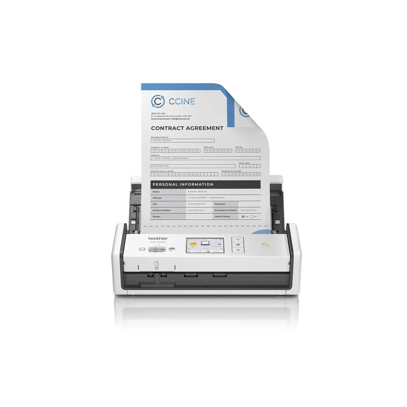 Scanner de documents WiFi recto verso Brother ADS1800W - Jusqu'à 30 ppm - Chargeur automatique
