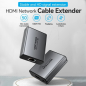 Répéteur HDMI Vention via câble réseau RJ45 - Portée jusqu'à 60 m - Full HD - Aluminium et ABS - Installation facile - Gris