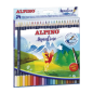 Coffret Alpino Aqualine de 24 crayons aquarelle hexagonaux - Mine de 3,3 mm - Couleurs assorties