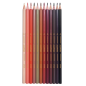 Lot de 12 crayons de couleur hexagonaux Alpino Skin Tones - Mine 3 mm - Incassables - Plateau amovible - Couleurs reproduisant d
