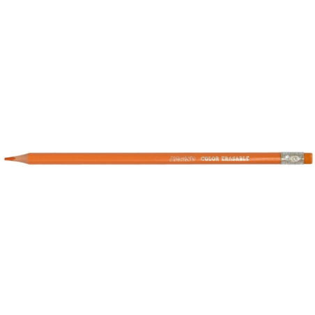 Lot Alpino de 24 crayons de couleur hexagonaux effaçables - Mine de 3 mm - Gomme assortie - Résistants à la casse - Couleurs ass