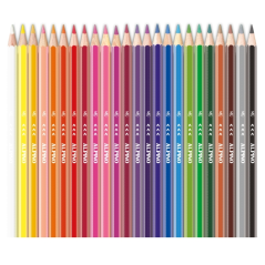 Coffret Alpino Up de 24 crayons de couleur hexagonaux - Mine de qualité supérieure - Résistants à la casse - Couleurs assorties