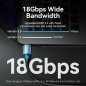 Câble HDMI 2.0 Vention - Résolution 4K - Longueur 15 m - Connecteurs plaqués or - Gaine PVC - Calibre 30 AWG - Bleu