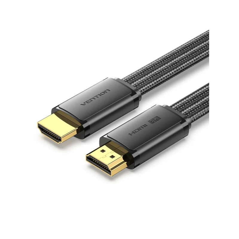 Câble HDMI 2.1 plat Vention - Résolution 8K - eARC - Longueur 2 m - Connecteurs plaqués or - HDR dynamique - Fréquence de rafraî