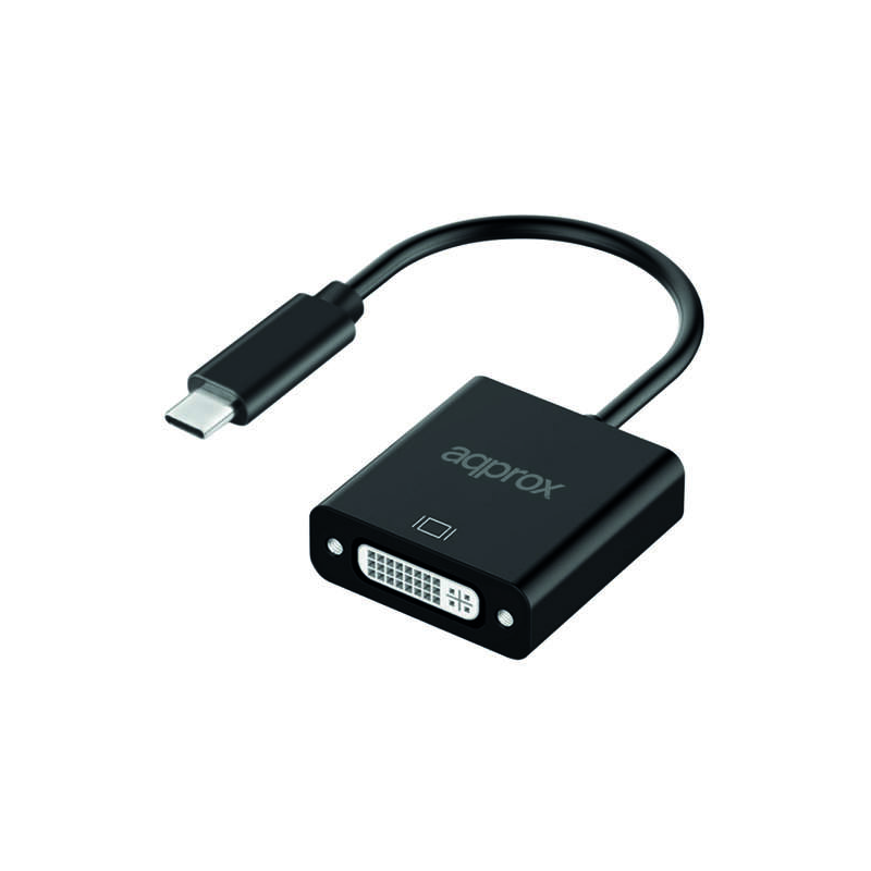 APPROX adaptateur USB-C mâle vers DVI femelle - Résolution jusqu'à 1080P/60Hz - Câble de 13 cm