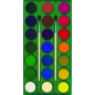 Alpino Coffret de 21 aquarelles + 2 pinceaux - Diamètre 28 mm - Couleurs assorties
