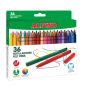 Lot Alpino de 36 feutres de couleur - Pointe 3 mm - Lavables et aux couleurs vives - Usage scolaire - Développe la créativité -