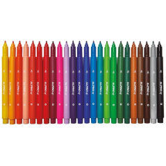 Pack Alpino Up avec 24 feutres de couleur - Pointe 1 mm - Pour des traits fins et précis - Encre à base d'eau - Couleurs assorti