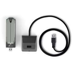 TP-Link Archer TBE400UH Adaptador USB a WiFi 7 con Base - Tribanda - Velocidad 6.5Gbps - Tecnologia MLO - Cable 1.2m - Seguridad