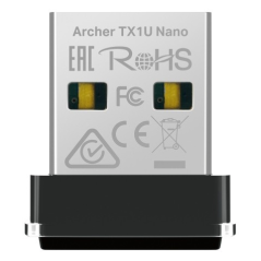 TP-Link Archer TX1U Nano Adaptador USB a WiFi 6 - Velocidad 287Mbps - Seguridad Avanzada - Color Negro