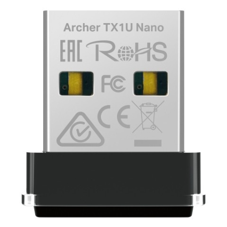 TP-Link Archer TX1U Nano Adaptador USB a WiFi 6 - Velocidad 287Mbps - Seguridad Avanzada - Color Negro