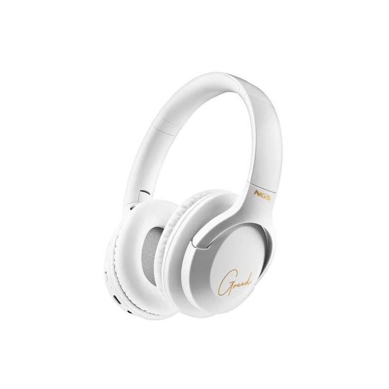 NGS Artica Greed Casque Bluetooth 5.1 avec Microphone - Bandeau Ajustable - Coussinets Rembourrés - Autonomie jusqu'à 46h - Main