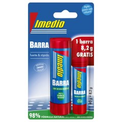 ✅ Imedio Lot de 2 Bâtons de Colle de 1x 40grs + 1x 8,2grs - Sans Solvant - Lavable - Adapté à un Usage Scolai en stock