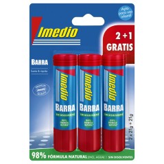 ✅ Imedio Lot de 3 Bâtons de Colle 21 g - Sans Solvant - Lavable - Adapté à un Usage Scolaire couleur Blanc en stock