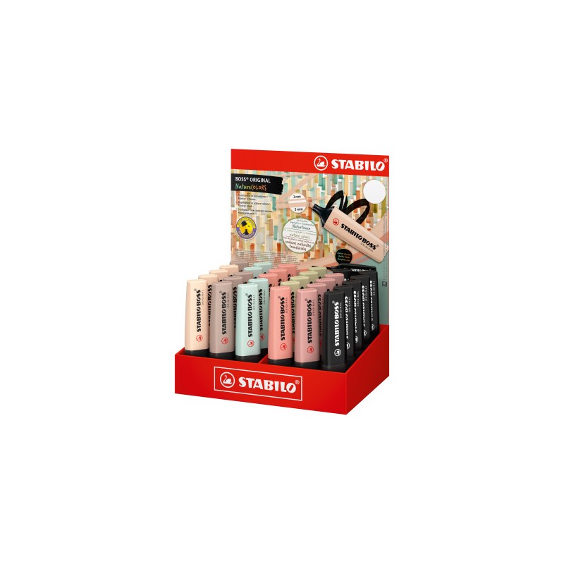 Présentoir 30 feutres Stabilo Boss Naturecolors sienne ocre