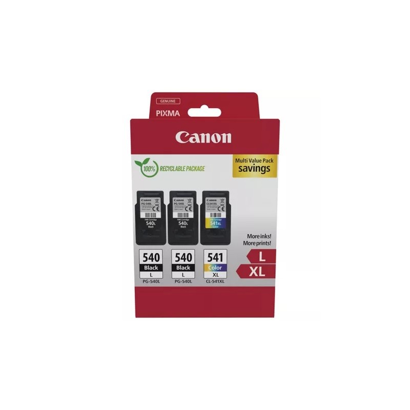 Canon PG-540L/CL-541XL Multipack de 3 cartouches d'encre originales - 5224B017