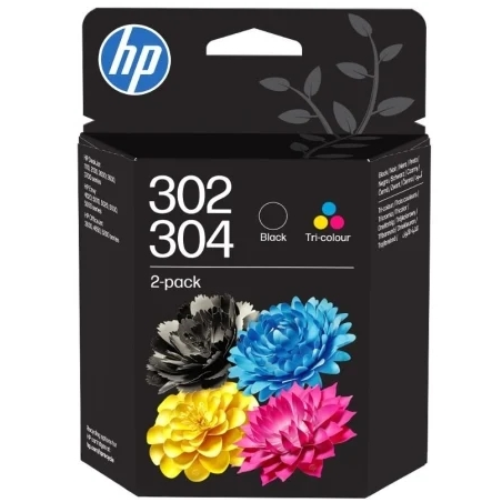 Cartouches d'encre HP 302/304 authentiques (noire et couleur) - B82L1AE