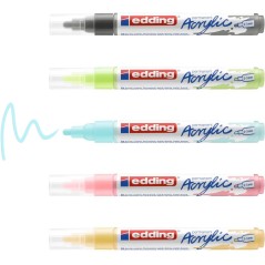 Edding 5100 marqueurs acryliques pastel lot de 5