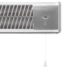 Chauffage de salle de bain à quartz Orbegozo BB 5000 - Puissance 1200 W - Interrupteur à tirette - 2 niveaux de chaleur - Kit de