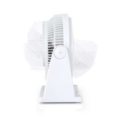 ventilateur blanc compact grille ronde